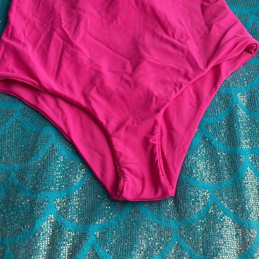 Hot Pink One Piece Swimsuit - Size Large - Picture 6 of 6